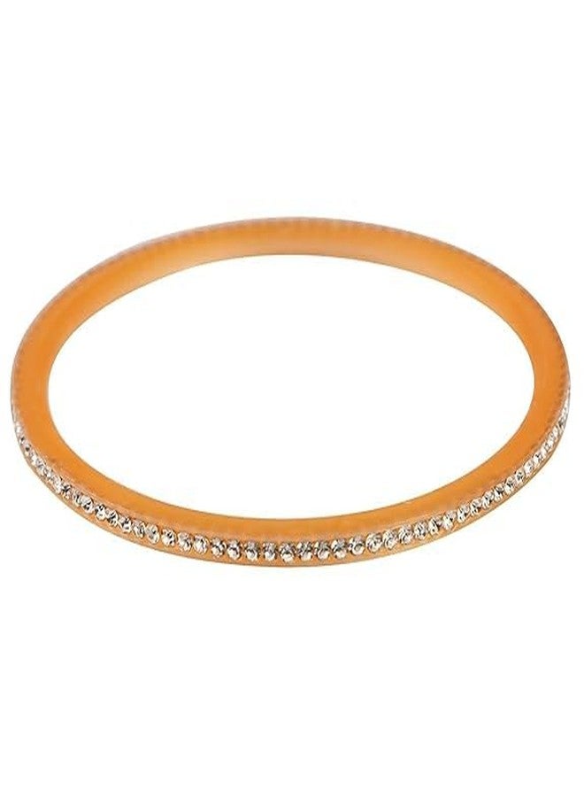 BANGLESKART أساور زفاف بنجابية من بانجلسكارت، طقم تشودا بلون مهرون/ذهبي، أساور زفاف للفتيات والسيدات، نحاس مطلي بالذهب ومطلي يدويًا مع خرز (2.4) - Image 4