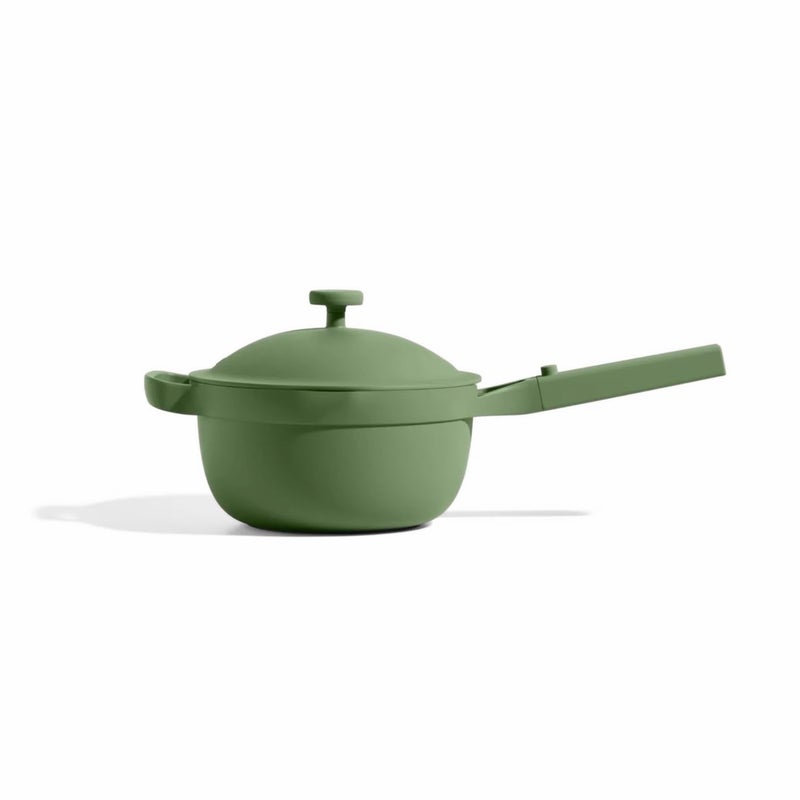 Our Place Mini Perfect Pot 25 Qt Ceramic Pot with Lid Spatula Patented 8in1 PFASFree Nonstick NonToxic Cookware Induction OvenSafe up to 450F Sage