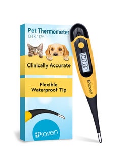 iProven Iproven Dog & Cat Thermometer For Accurate Fever Detection, Comfortable Flexible Tip, Waterproof Pet Thermometer, Fast Readings In 20 Sec, Whelping And Veterinary Supply, Dtk117Y  - Image 1