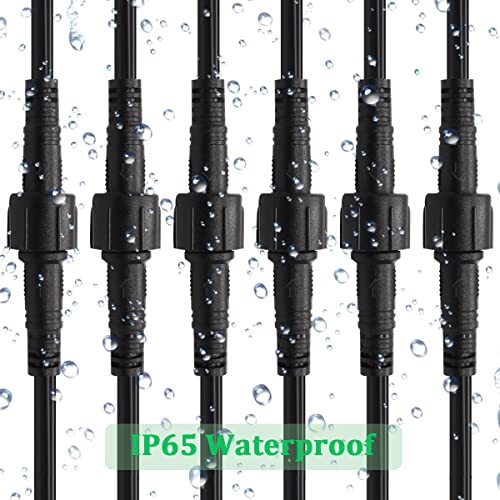 mxuteuk 6 Pairs 22AWG 2 Pin Electrical Connector IP65 7.87in/20cm Male Female Wire Connector Extension Cable 15mm for LED Strip Lights,Car,Truck,Boat,Indoor/Outdoor - Image 3