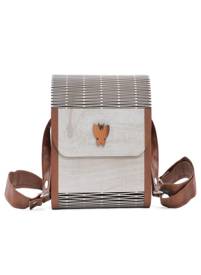 YOPRAM Decorative Lesser Cutting Wooden Purse Ladies Wallet, Latest Handbags for Woman Purse Evening Lady Wedding Party (PU-05) - Image 1