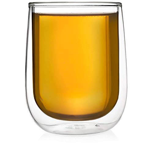 we3 Double Wall Thermal Insulated Mug for Drinking Tea, Coffee, Espresso, Juice, Wine, Latte, Cappuccino Stackable Glass Cup 180 ml Each. (Pack of 2) - Image 5
