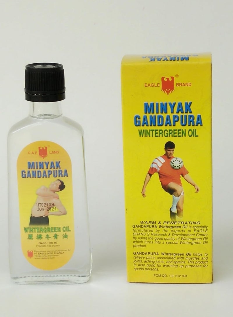 CAP LANG Gandapura Cap Lang Oil Topical Oil to Help Relieve Joint pain, gout, sprains, rheumatism and other Pain Complaints, 60ml - Image 1