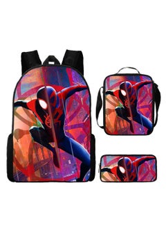Spider-Man Spiderman Three-Piece Cartoon Backpack For Primary School Students 29*42*16cm 