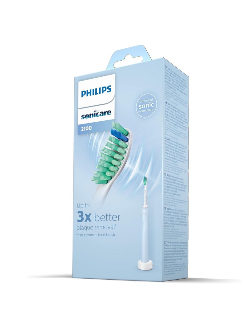 PHILIPS SONICARE Philips Sonicare Rechargeable Electric Toothbrush 2100 Series, Light Blue, HX3651/12 Certified UAE 3 Pin - Image 3