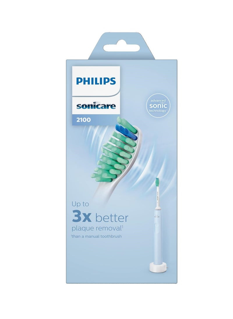 PHILIPS SONICARE Philips Sonicare Rechargeable Electric Toothbrush 2100 Series, Light Blue, HX3651/12 Certified UAE 3 Pin - Image 4