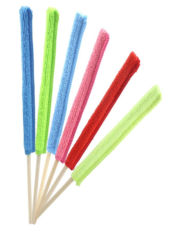 Cionyce 6 Pcs Microfiber Detail Duster Sticks, Mini Duster Crevice Cleaning Tool Kit for Car Air Vents, Home Blinds, Fans, Windows, Small Spaces, Gap Dust Cleaner - Image 3
