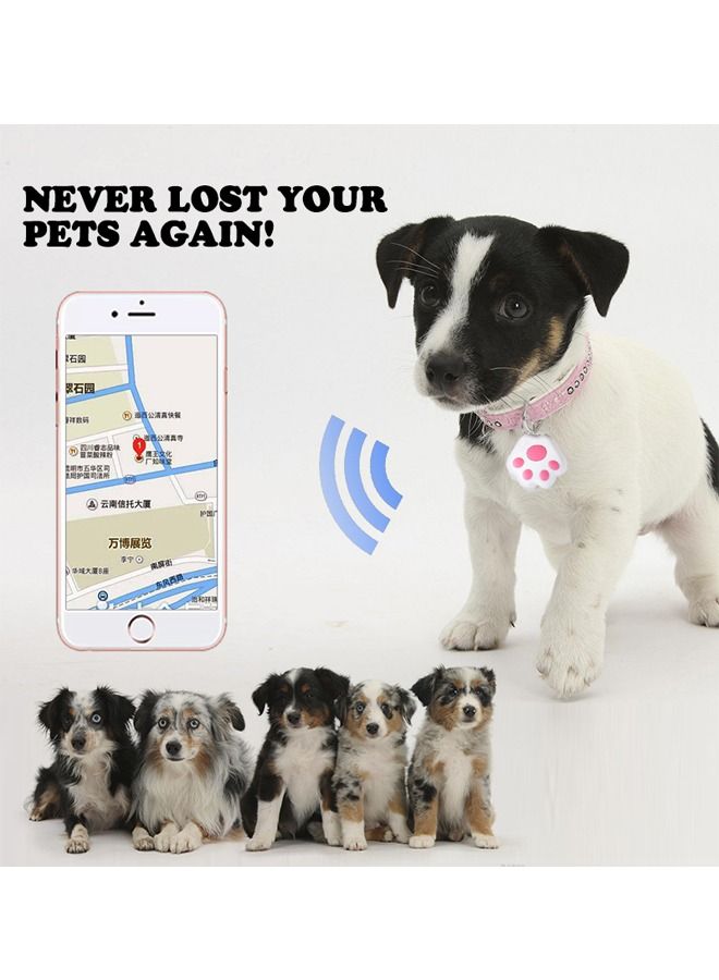 Meetion Dog Claw Mini Gps Tracker for Dogs Cat Children Elderly Anti-Lost Device Locator Tracer Pets Collar Key Tracking pink - Image 1