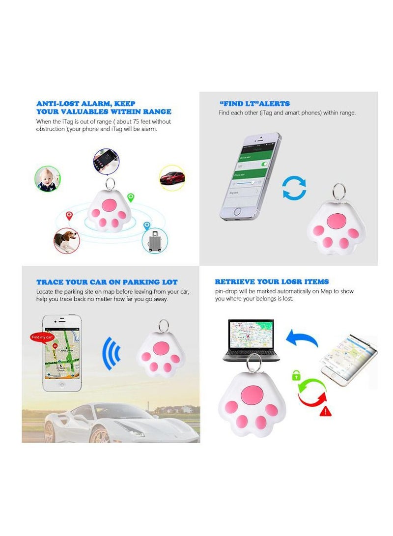 Meetion Dog Claw Mini Gps Tracker for Dogs Cat Children Elderly Anti-Lost Device Locator Tracer Pets Collar Key Tracking pink - Image 4