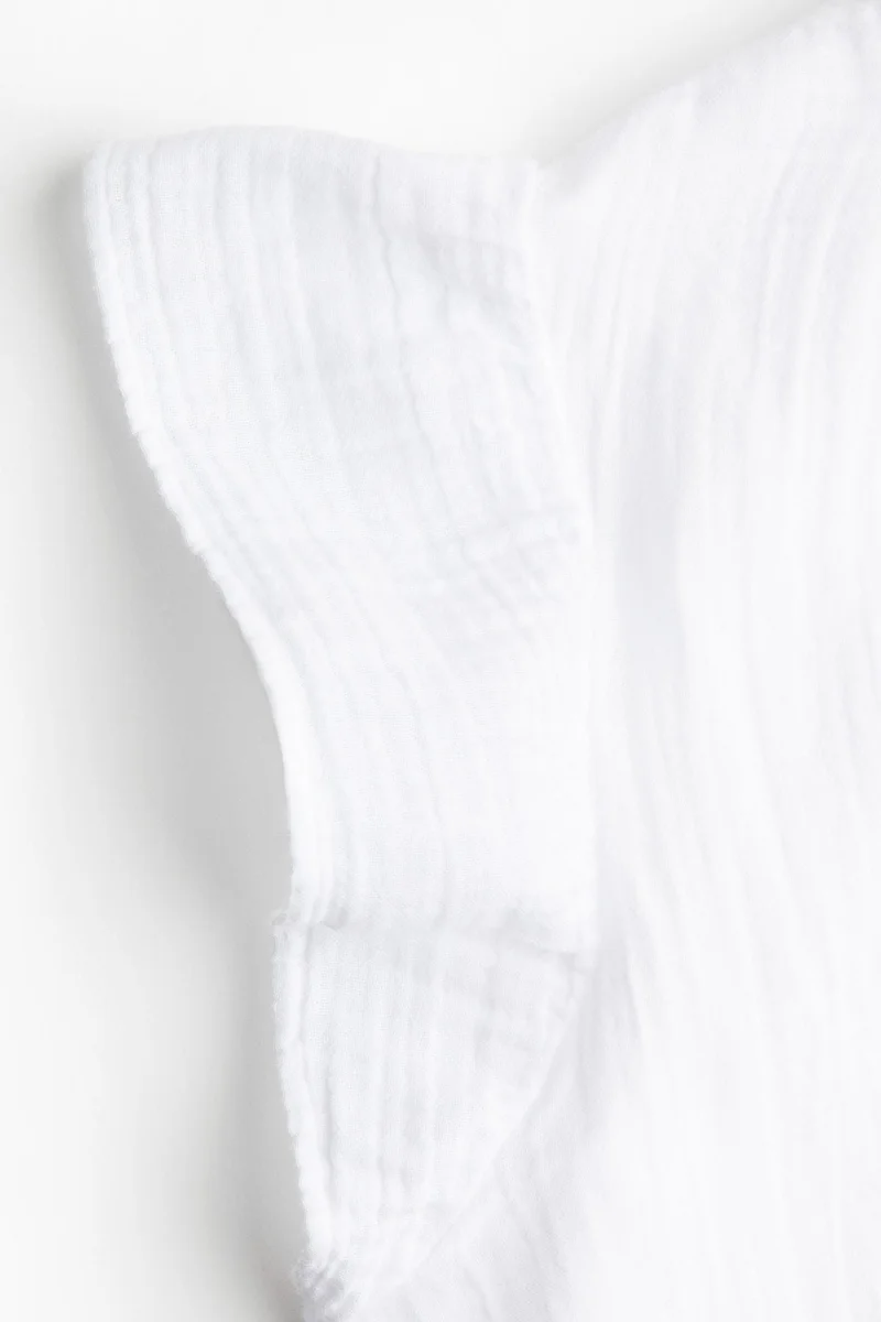 H&M Flutter-sleeved muslin blouse