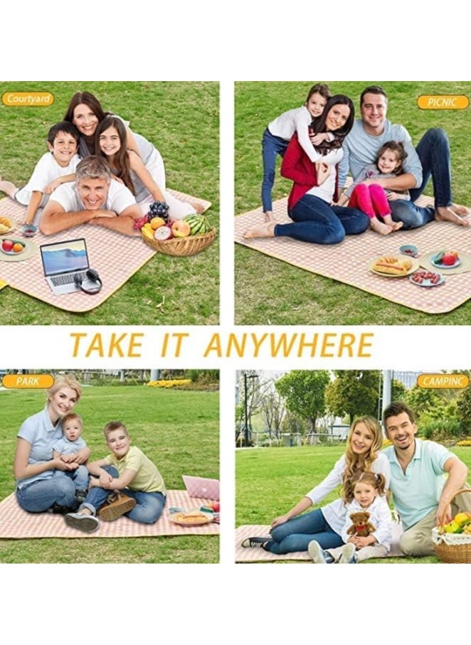 DIOTTI Extra Large Family Picnic,2m*2m Outdoor Beach Blanket, Portable Foldable Picnic Blankets Waterproof Sandproof with Tote, Picnic Mat(Green)  - Image 3