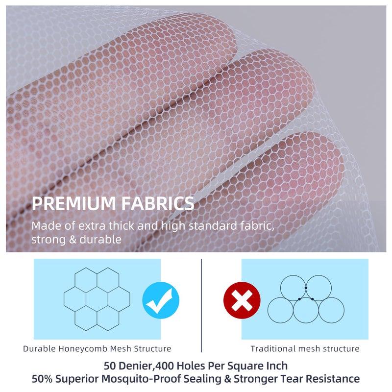 lazyzzz Pop-Up Mosquito Net Tent for Bed, Portable Folding Design Camping Travel Mosquito Tent with Net Bottom for Baby Adults, Easy to Install and Wash for Queen Size Bed 79 x 59 x 59 inch - Image 5
