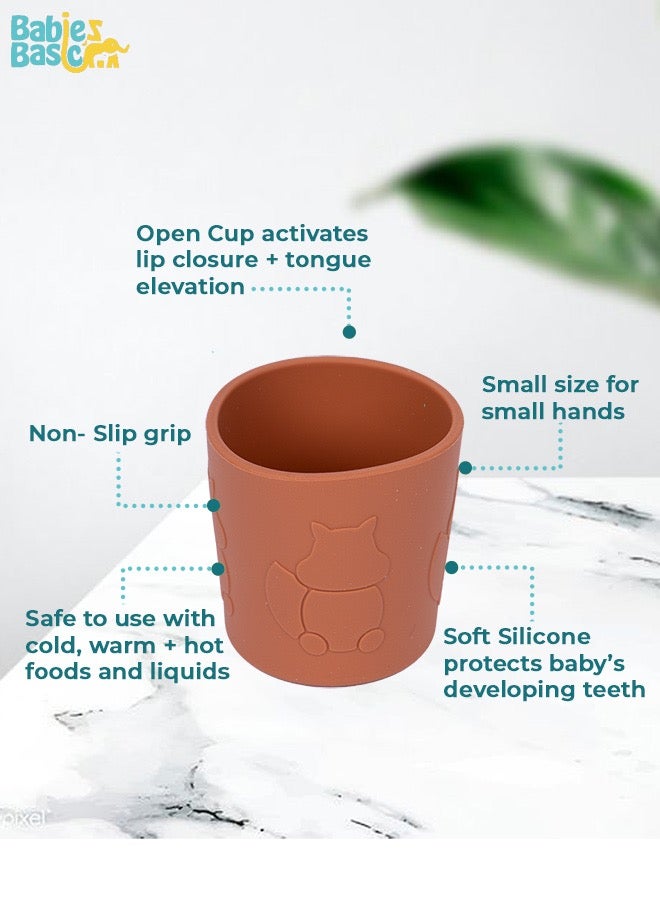 بابيز_بيسك كوب تدريبي سيليكون للأطفال، خالٍ من مادة البيسفينول أ. - Image 2