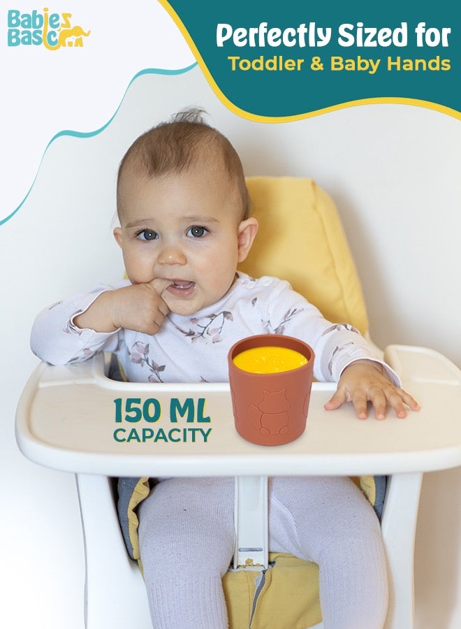 بابيز_بيسك كوب تدريبي سيليكون للأطفال، خالٍ من مادة البيسفينول أ. - Image 3