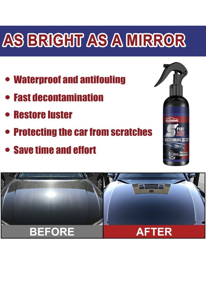 RAYHONG - Automobile Coating Spray, Maintenance Paint Surface Decontamination Blackening and Brightening Automobile Coating Nano Coating Spray Coating Agent Antifouling and Waterproof - Image 1