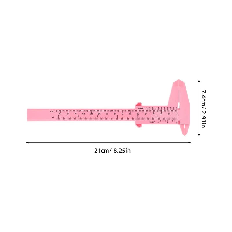 4Pcs Plastic Sliding Caliper Lightweight Manual Measuring Tool for Electronics Jewelry Making Mechanics Portable Pink - Image 3