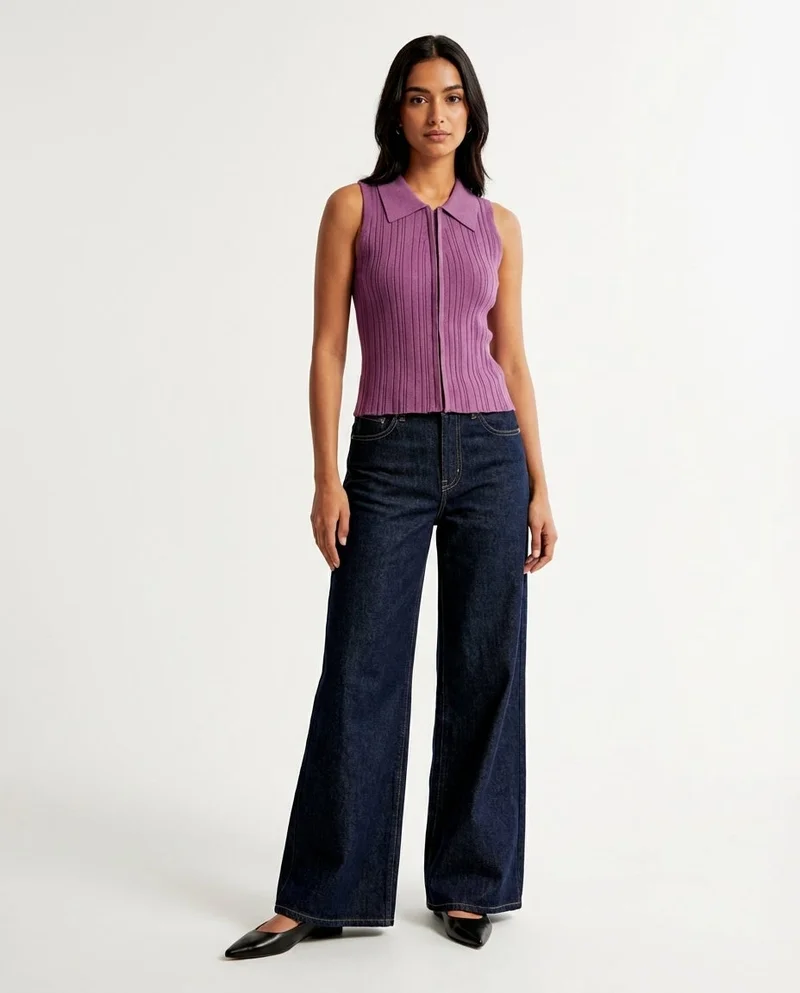 ذا اديتورز ماركت Pamoryn Collared Knit Tank