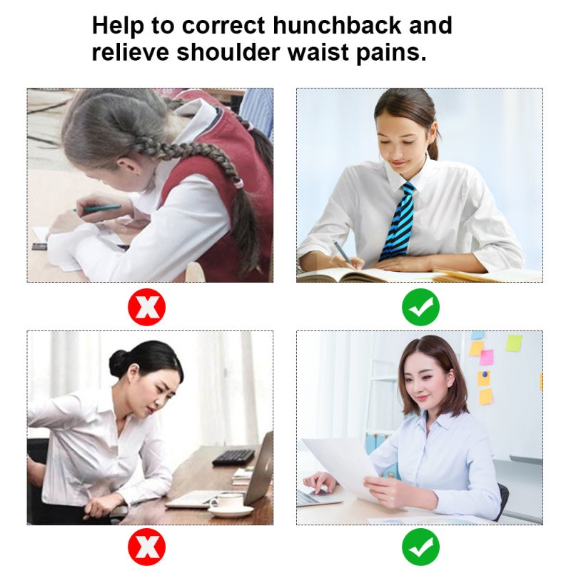 Back Brace S Soft Breathable Cotton Lightweight Invisible Wear - Muscle Retraining Posture Corrector for Daily Hunchback Relief - Image 5