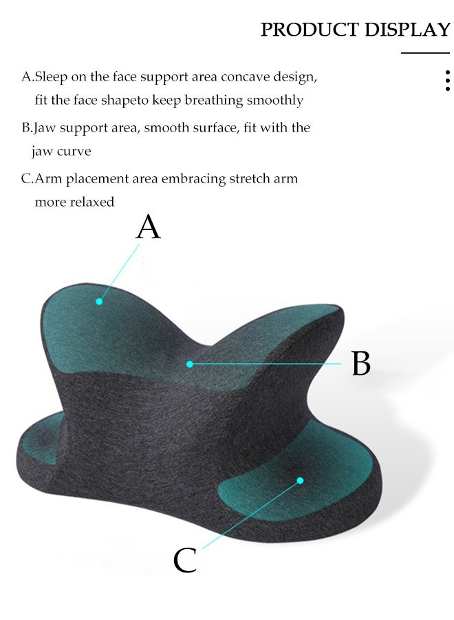 DUNISO Nap Pillow for Office School Versatile Use Memory Foam Desk Pillow for Napping in Work Slow Rebound Desk Nap Pillow for Traveling Travel Essentials - Image 4