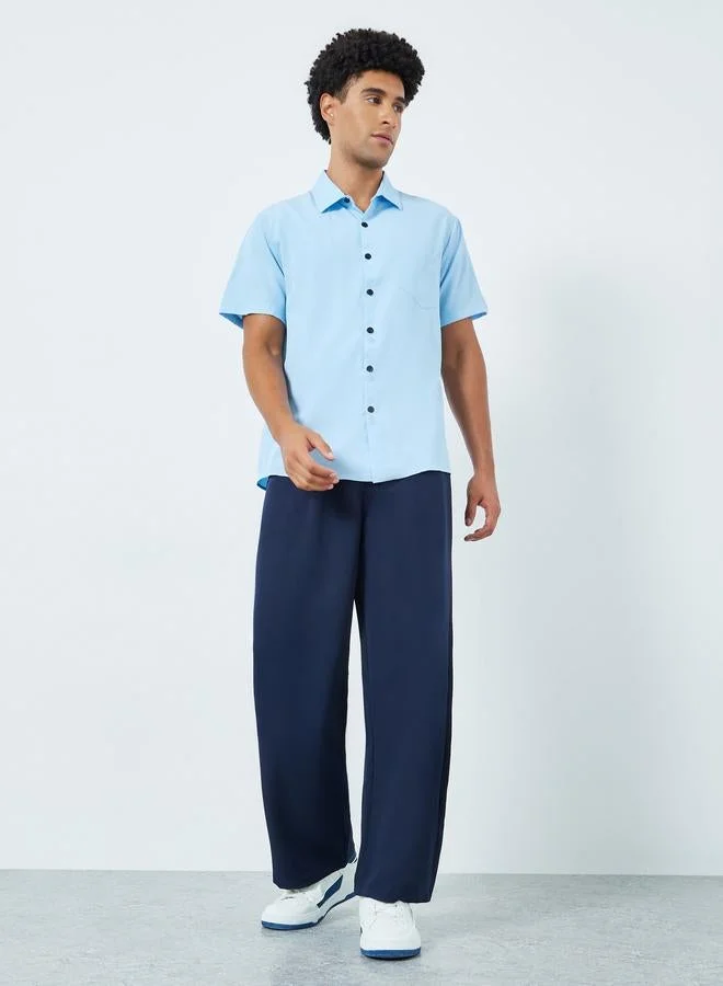 Take Two Men Light Blue Short Sleeve Shirt