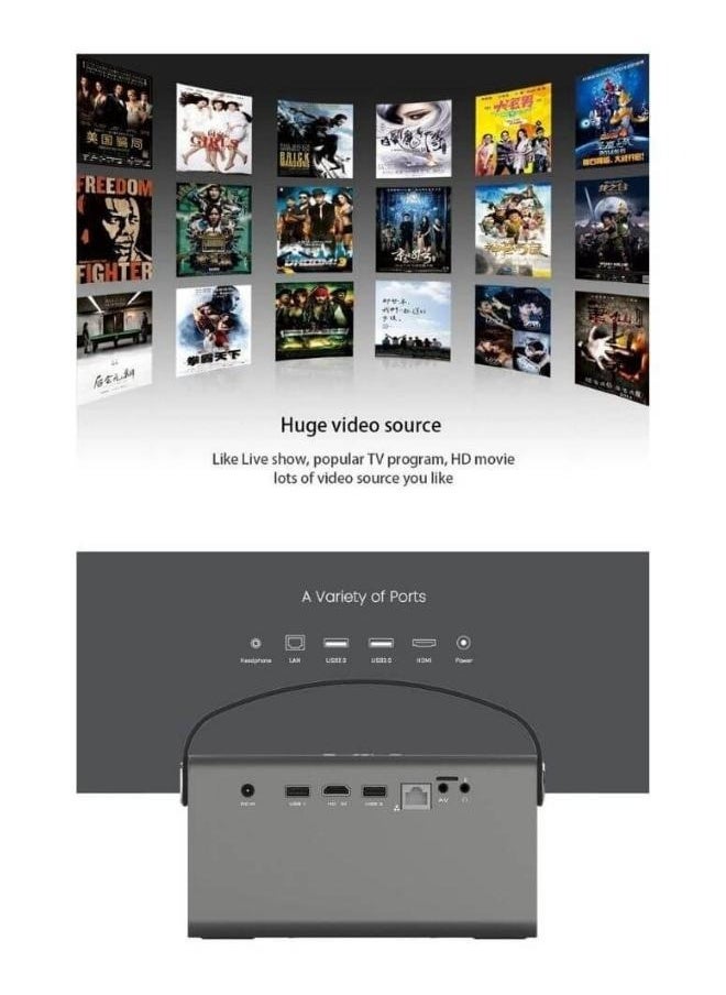 Crony - V7pro HD 1080P 3D Projector with BT speaker Pro Smart DLP Projector 4k - Image 1
