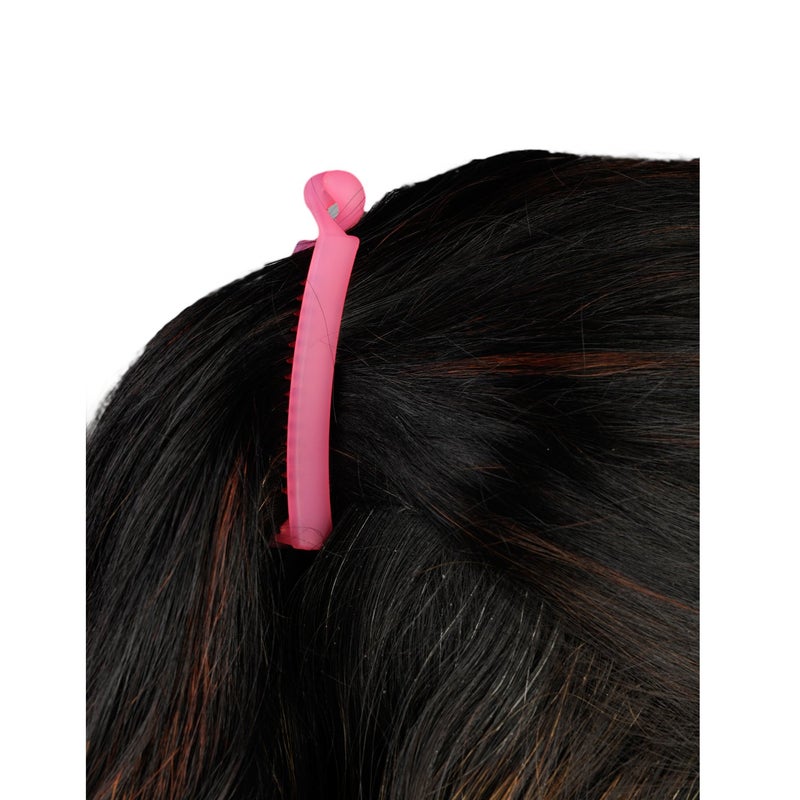ACCESSHER Accessher Acrylic Material Daily and Casual Wear Banana ClipsHair ClipsClaw Clips with Tight Grip Pack of 12 in Shiny 12 Colours for Women and Girls Multi1 - Image 2