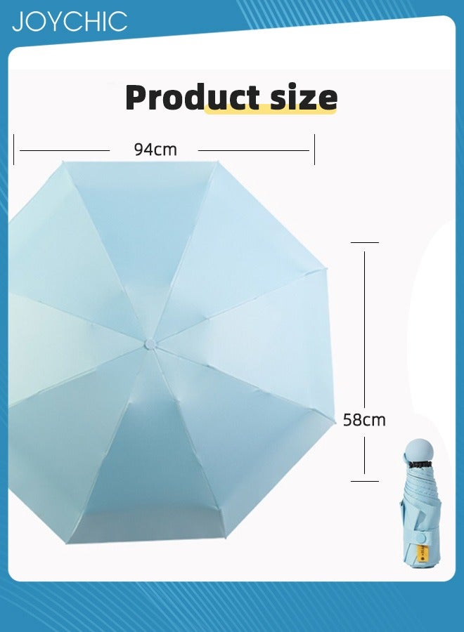Joychic UPF 50+ UV Protection Umbrella Small Travel Lightweight Pocket Umbrella Blue - Image 4