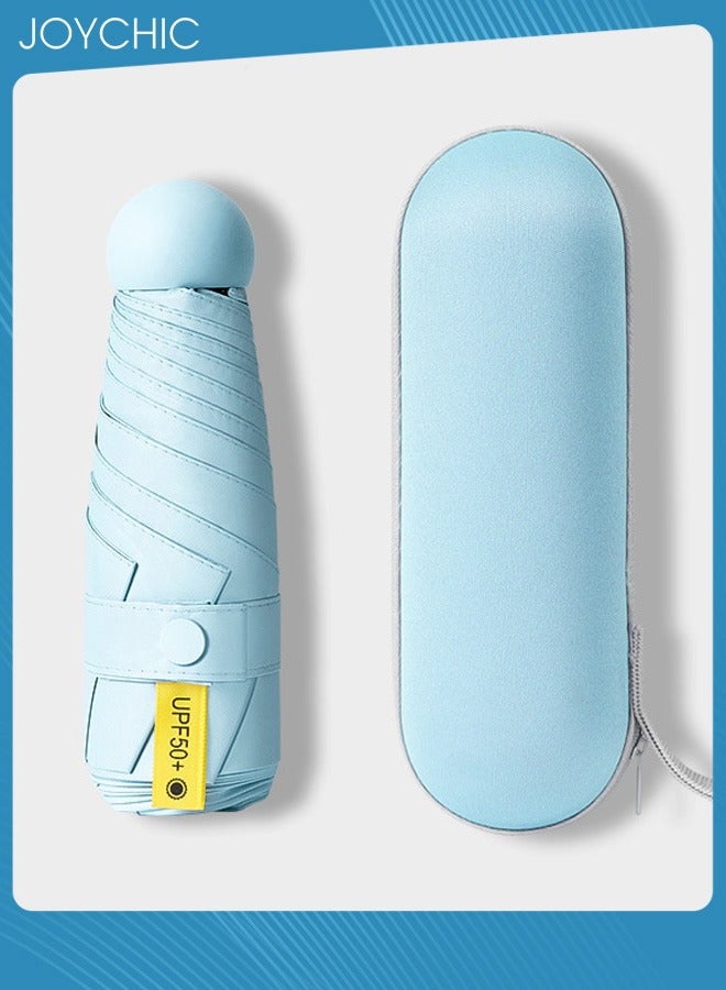 Joychic UPF 50+ UV Protection Umbrella Small Travel Lightweight Pocket Umbrella Blue - Image 3