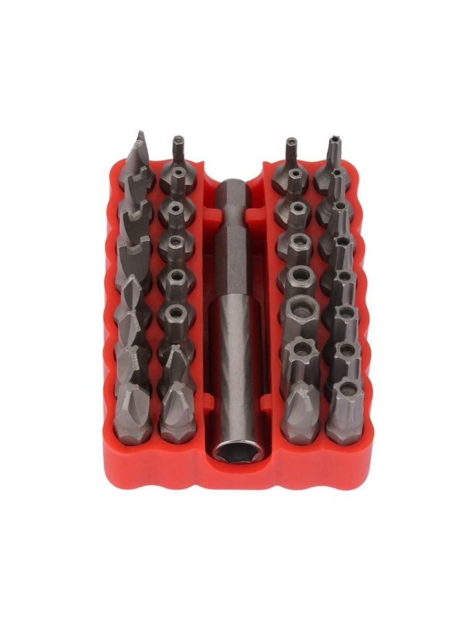 Generic - Screwdriver Bit Set, 32pcs Screwdriver Bit Kit, Hex Crossing Star Screw Security Bit Set, with Extension Rod for Home Electoronics, for Electric Screwdrivers, Hand Screwdrivers, Electric Drills - Image 1