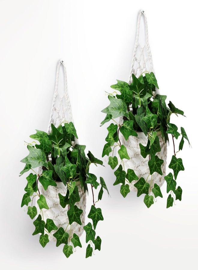 Shineloha 2PK Hanging Planter, Wall Planters for Indoor Plants | Macrame Plant Hanger, Wall Hanging Decor Pocket Planter for Indoor | NO Plant/Pot Included (2PK) - Image 1