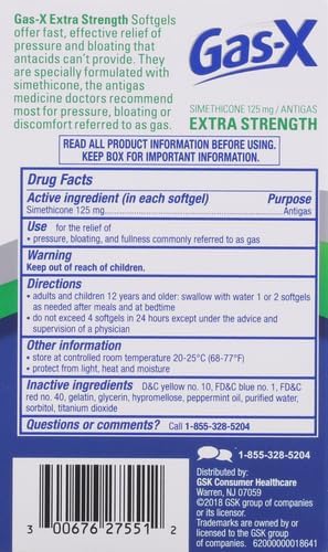 Gas-X Extra Strength Gas Relief Softgels with Simethicone 125 mg 50 Count Pack of 2 - Image 3