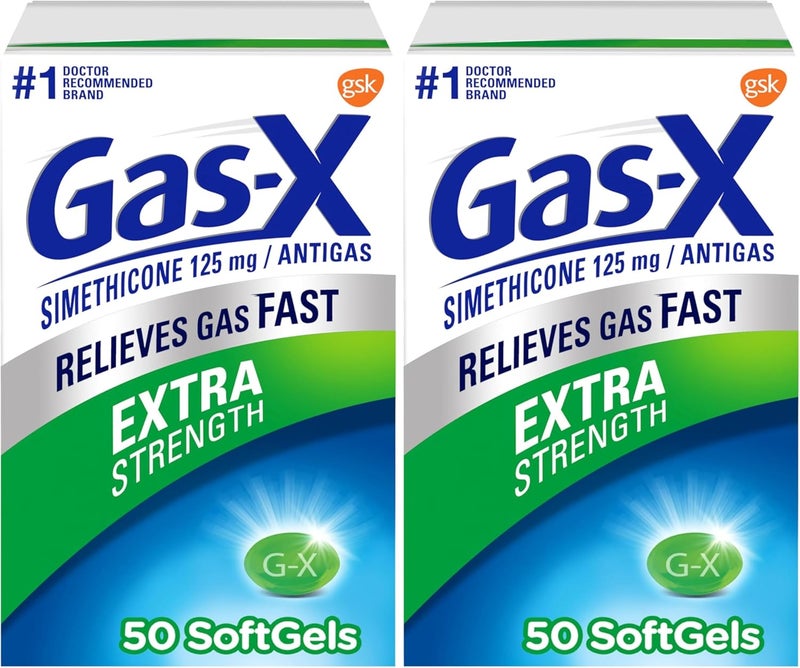 Gas-X Extra Strength Gas Relief Softgels with Simethicone 125 mg 50 Count Pack of 2 - Image 1