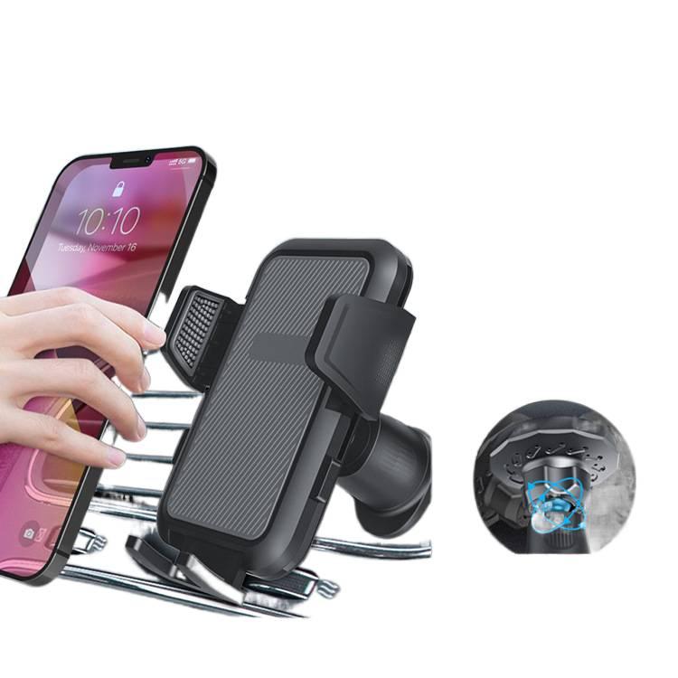MZ Black Car Phone Holder with Handlebar Riding Mount and Secure Grip for Riding and Navigation for Universal Fit - Image 1