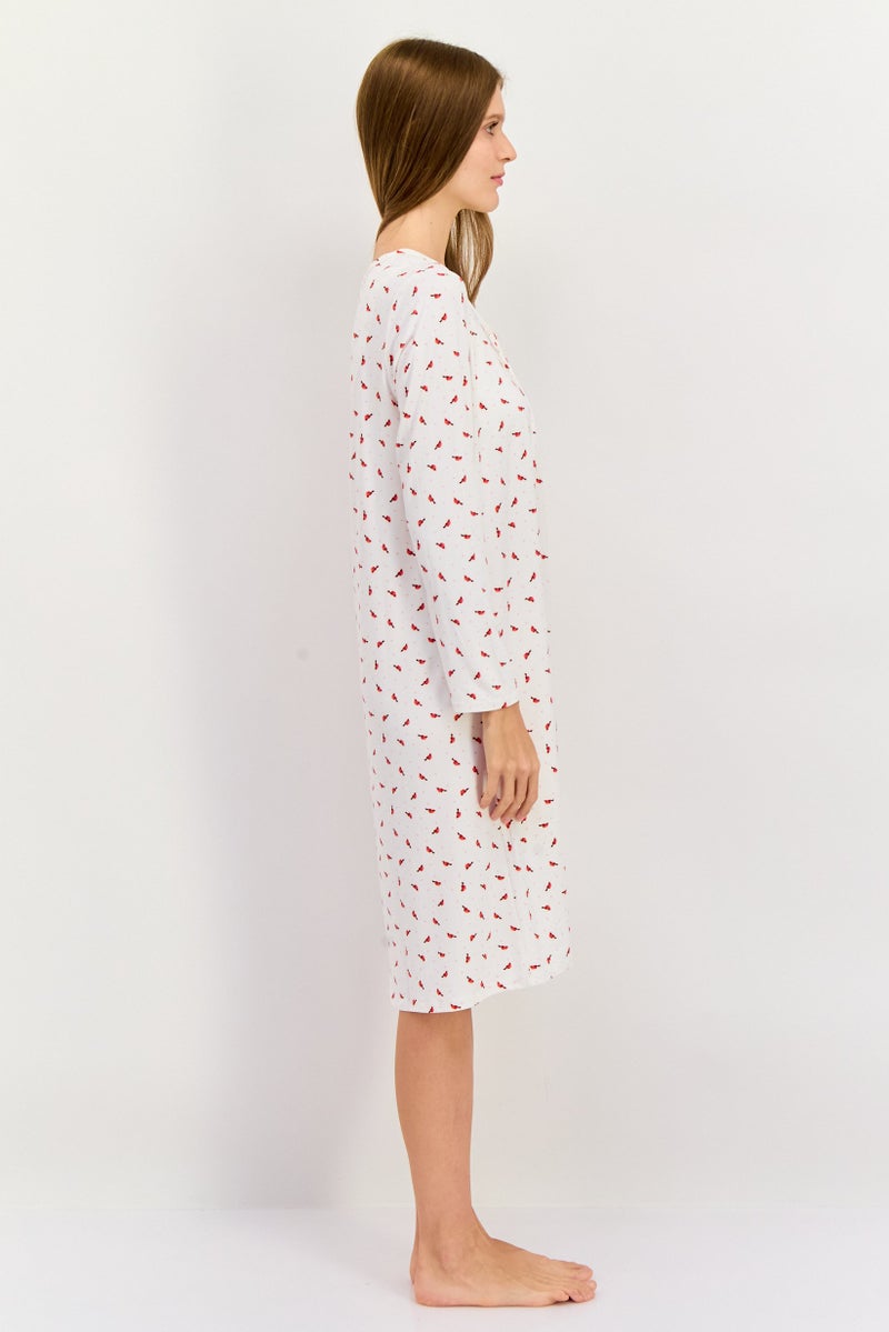 Carole Hochman Women Allover Print Sleepwear Dress, Multicolor - Image 3