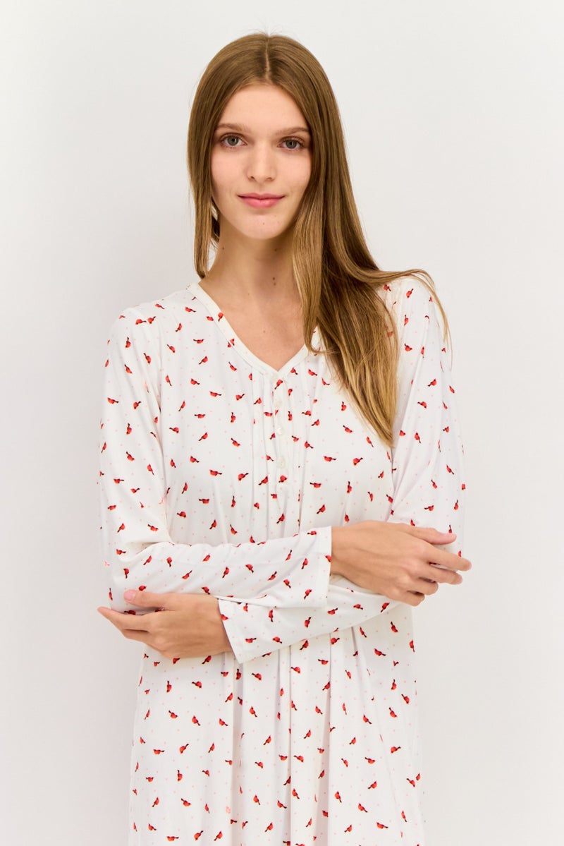 Carole Hochman Women Allover Print Sleepwear Dress, Multicolor - Image 2