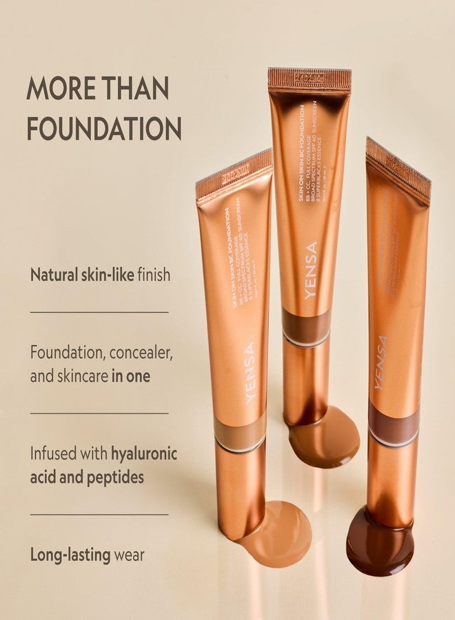 YENSA BC Foundation - Full Coverage Foundation, CC & BB Cream In One with SPF 40 - Enriched With Hyaluronic Acid & Peptides to Hydrate & Firm Skin - Korean Skin Care Makeup - Tan Golden (1 oz) - Image 5