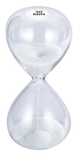 SuLiao Hourglass 30 Minute Sand Timer 51 Inch White Sand Clock Extra Reloj De Arena Unity Hour Glass Sandglass for Kids Games Classroom Home Desk Office Decoration