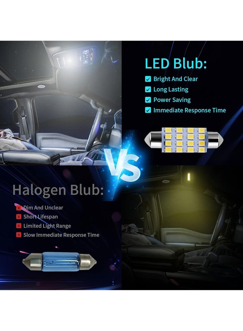 RATSAW Car LED Lights Interior 42pcs Bulb Kit Set Super Bright White Car LED Dome Map Interior Tail Cab Lights LED Interior Car Lights Bulb for Your Car Trucks Width Lamp - Image 3
