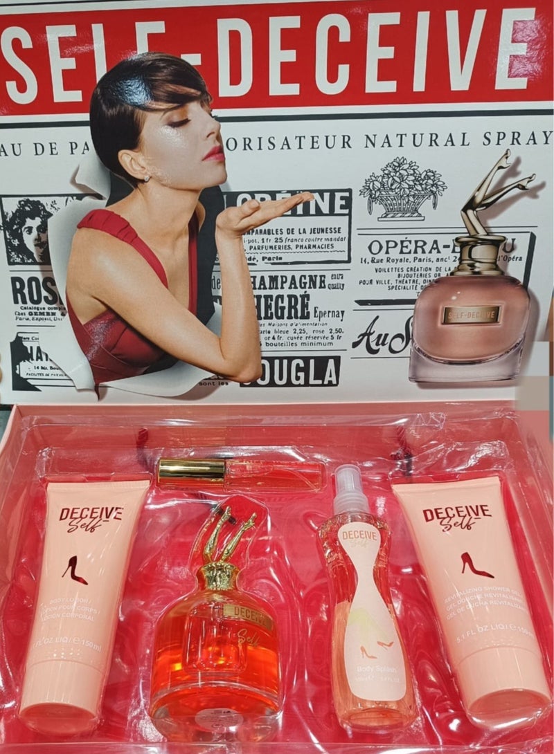 جليتز مجموعة جلتزي سكاندال للنساء مكونة من 5 لوشن ومرطب وكريم وعطر وشامبو - Image 1