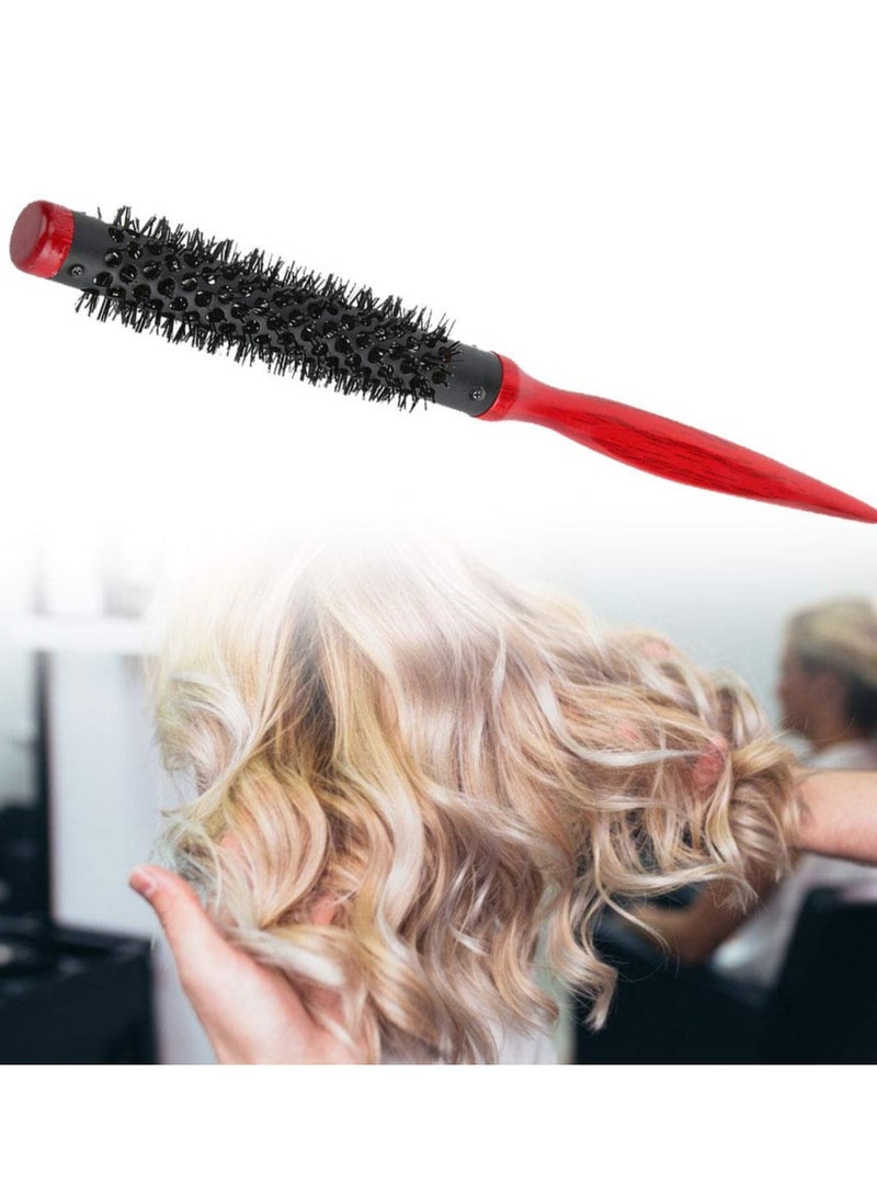 فرشة استشوار  الخشبية الحمراء، مقاس 1 مع مقاس 5، قطعتين من صالون الشعر الأصلي - Image 4