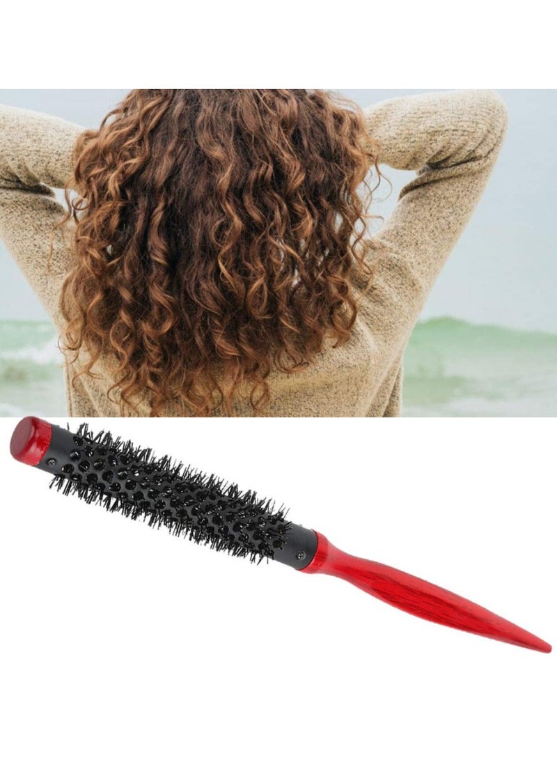 فرشة استشوار  الخشبية الحمراء، مقاس 1 مع مقاس 5، قطعتين من صالون الشعر الأصلي - Image 5