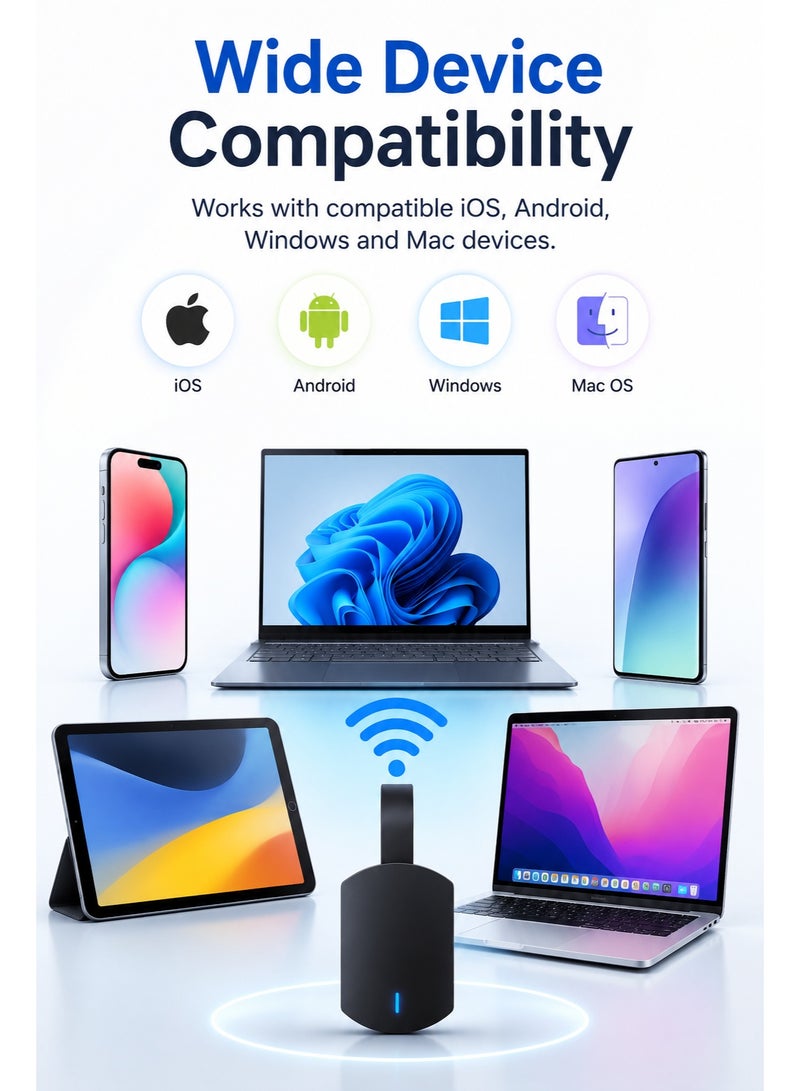 Mirascreen Wireless WiFi Display Dongle Receiver 1080P HD Screen Mirroring Adapter for iOS Android Windows Mac and Smart TV - Image 2