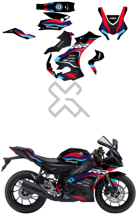 Grayfixx RR Edition Full Body Graphics for R15 V4 | Made in Premium Gloss Vinyl FPF(Fade Protection Film), Water Proof, Precut Sticker, Pack of 1 for Both Side, 2 Years Guarantee - Image 1