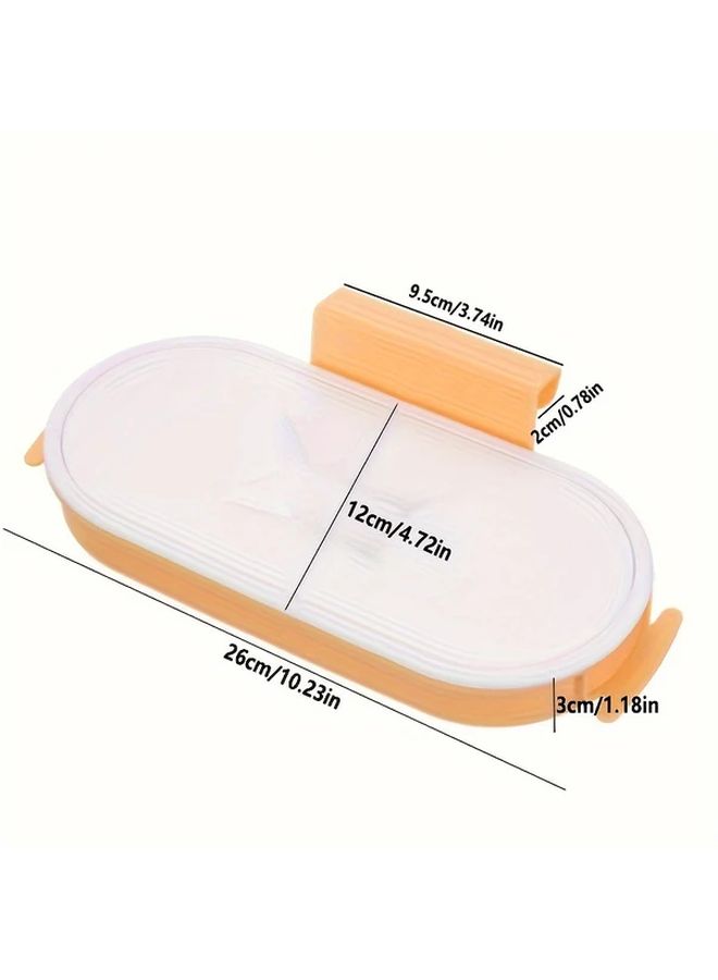 Light Pink 1pc Portable Kitchen Trash Bag Holder Hanging Wall Mounted Cabinet Storage Rack - Image 3