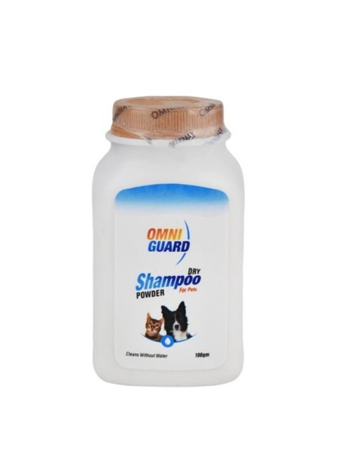 أومنيماكس أومني جارد بودرة شامبو جاف للقطط والكلاب لتنظيف وانتعاش الفرو 100 جم