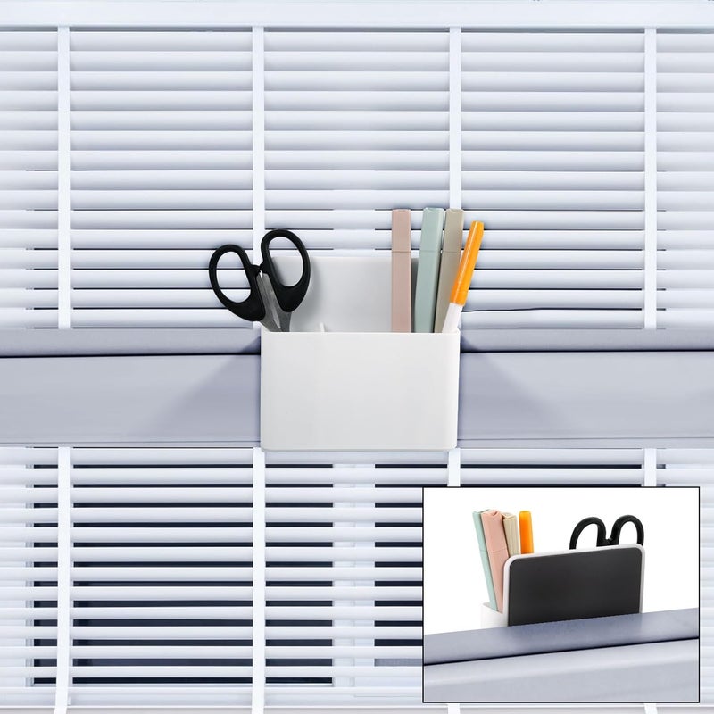 3pcs Magnetic Pen Holders, Including 1 Large Magnetic Dry Erase Marker Holder + 2 Small Magnetic Pencil Marker Holder Organizers with Magnet for Refrigerator Whiteboard Locker (White) - Image 5
