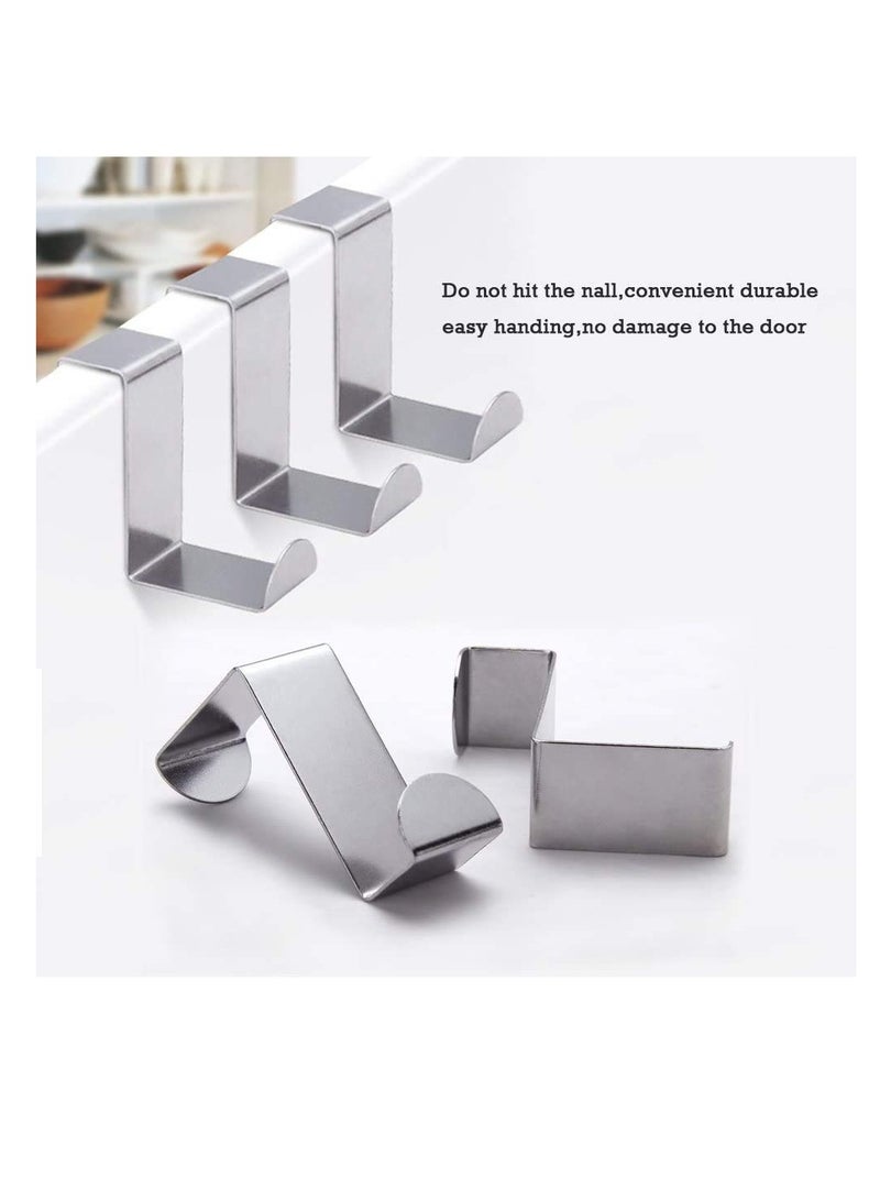 Bathroom Hook, Towels Over Door Hooks Over Door Hanger for Coat Stand, Towel, Clothes Coat Hooks for Bedroom, Clothes Hangers Helps for Tidy Rooms and Saves, 6PACK - Image 2