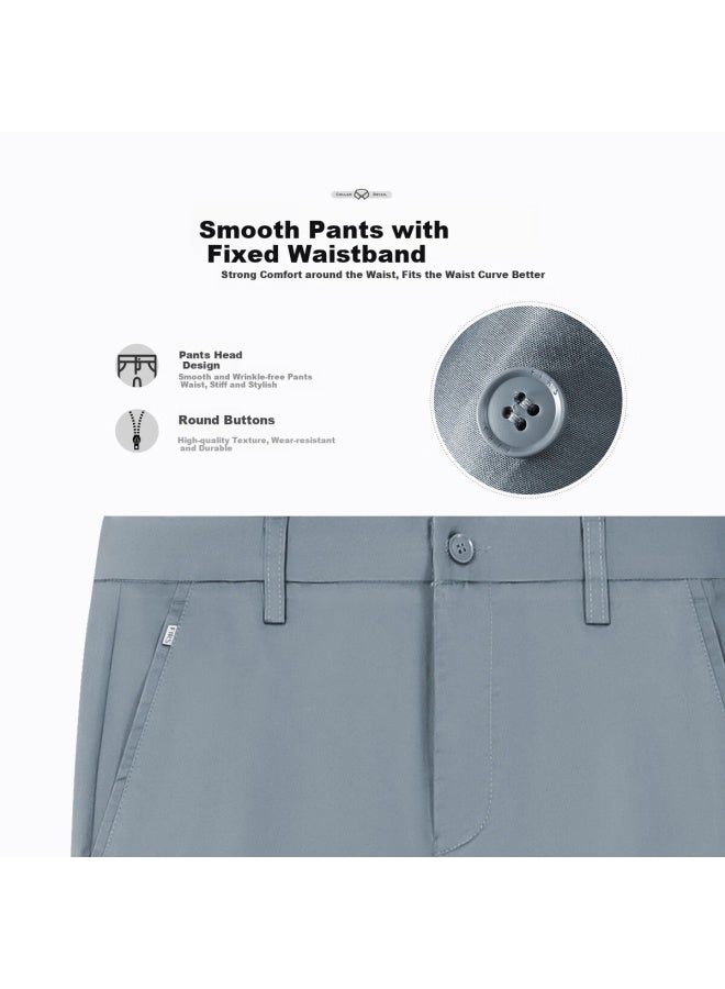 Firs Casual Pants For Men: Comfortable Cotton Stretch, Crisp And Smooth, Breathable, Slim-fit, Wrinkle-resistant, Durable Straight-leg Trousers - Image 2