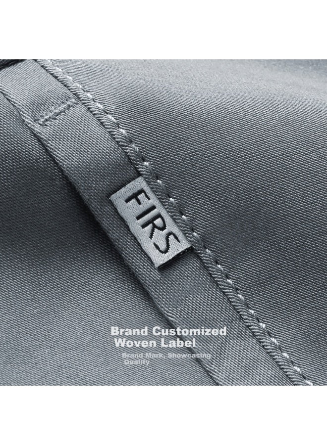 Firs Casual Pants For Men: Comfortable Cotton Stretch, Crisp And Smooth, Breathable, Slim-fit, Wrinkle-resistant, Durable Straight-leg Trousers - Image 3