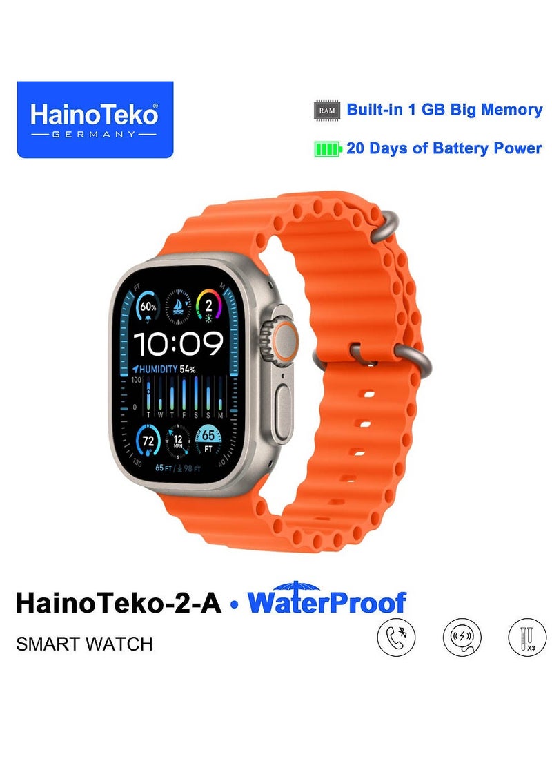 Haino Teko - Haino Teko 2 A Smartwatch With Waterproof Full Screen AMOLED Display 20 Days Battery Life and 3 Pair Straps Designed For Ladies and Gents Silver - Image 1